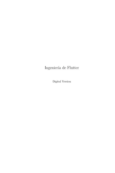 Portada del libro: IngenieríA De Flutter