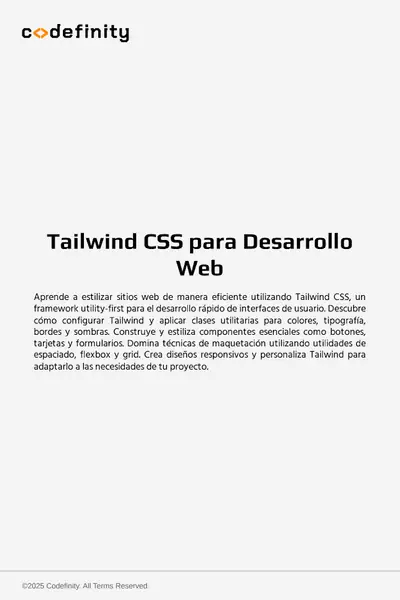 Portada del libro: Tailwind Css For Web Development Es