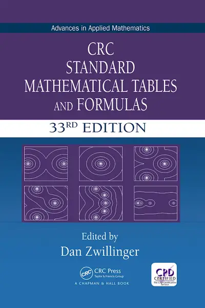 Portada del libro: Standard Mathematical Tables And Formulas 33e