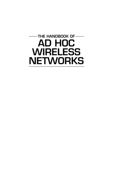 Portada del libro: The Handbook Of Adhoc Wireless Networks