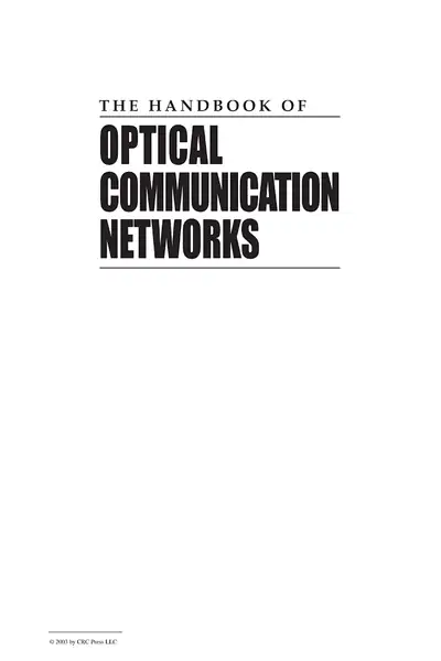 Portada del libro: The Optical Communications Handbook