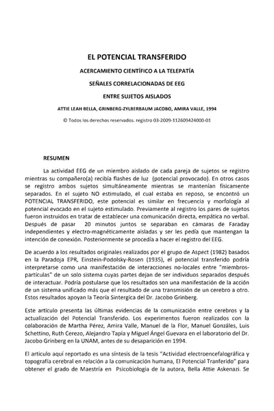 Portada del libro: 20 El Potencial Transferido