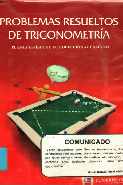Portada del libro: TrigonometríA Problemas Resueltos Ciencias Y Humanidades