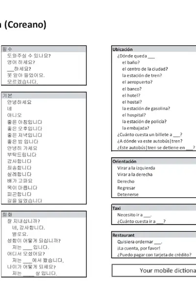Portada del libro: Guia Conversacion Coreano