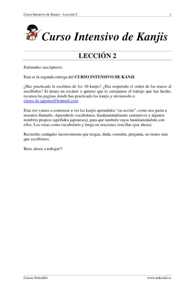 Portada del libro: Cursokanjis Leccion02