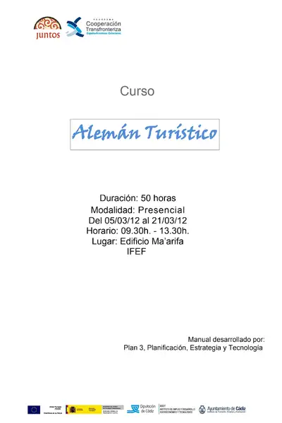 Portada del libro: Manual Aleman Turistico