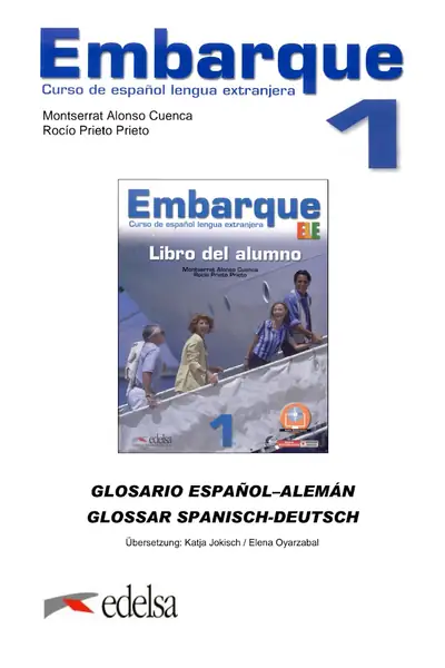 Portada del libro: Embarque1 Glosarioespanol Aleman