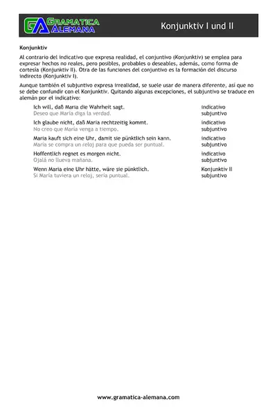 Portada del libro: Apuntes Comparacion Konjunktiv