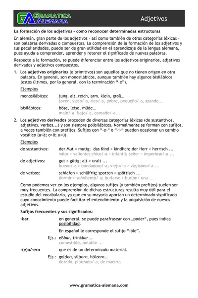 Portada del libro: Apuntes Formacion Adjetivos