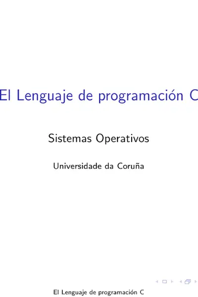 Portada del libro: El Lenguaje De Programaci N C Universidade Da Coru A