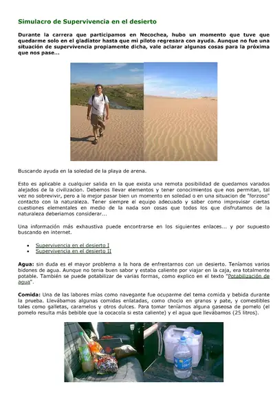 Portada del libro: Supervivencia En El Desierto ArtíCulo Autor Escuela A De