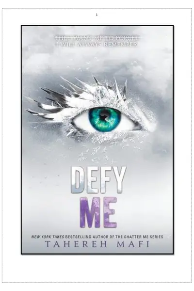 Portada del libro: Tahereh Mafi Shatter Me #5 DesafíAme