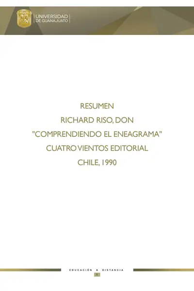 Portada del libro: 2 Comprendiendo El Eneagrama Autor Richard Riso, Don