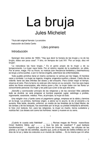 Portada del libro: La Bruja, Jules Michelet