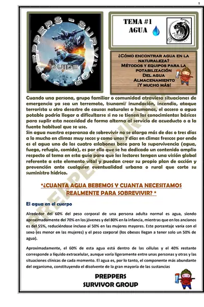 Portada del libro: Eslabones De Supervivencia Tema 1 Agua Ppsg