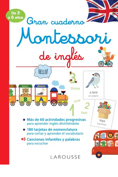 Portada del libro: Gran Cuaderno Montessori De IngléS 3a6