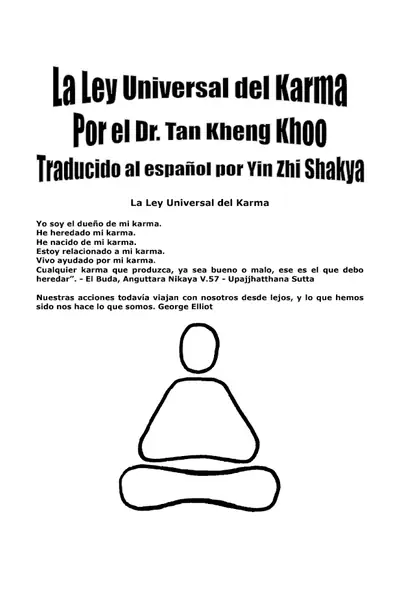 Portada del libro: 02 La Ley Universal Del Karma Autor Tan Kheng Khoo
