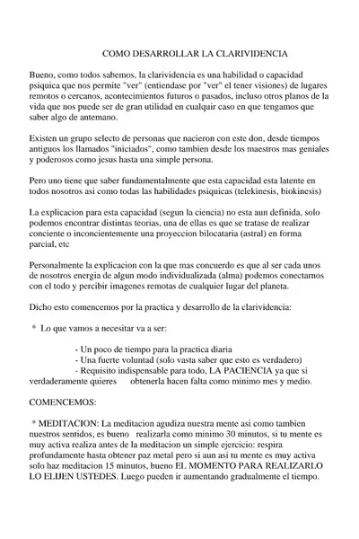 Portada del libro: Como Desarrollar La Clarividencia Autor Libro EsotéRico