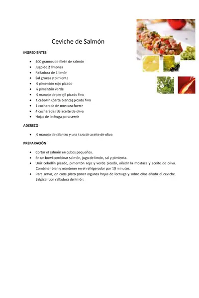 Portada del libro: Copia De Ceviche De Salmon