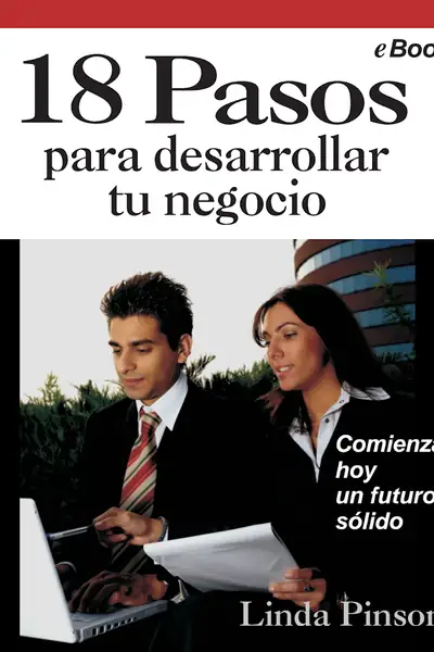 Portada del libro: 18 Pasos Desarrollar Negocio Linda Pinson