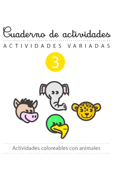 Portada del libro: 3 Variadasanimales