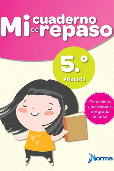 Portada del libro: Cuaderno De Repaso 5 Primaria