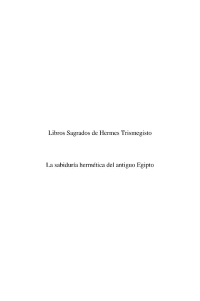 Portada del libro: 03 La SabiduríA HerméTica Del Antiguo Egipto Autor Desconocido