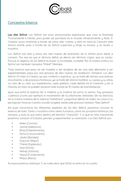 Portada del libro: Conceptos BáSicos, Cabalá Coach