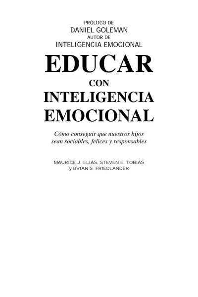 Portada del libro: Educar Con Inteligencia Emocional