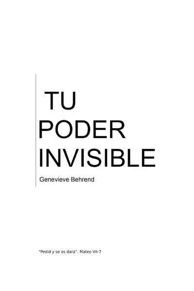 Portada del libro: Tu Poder Invisible