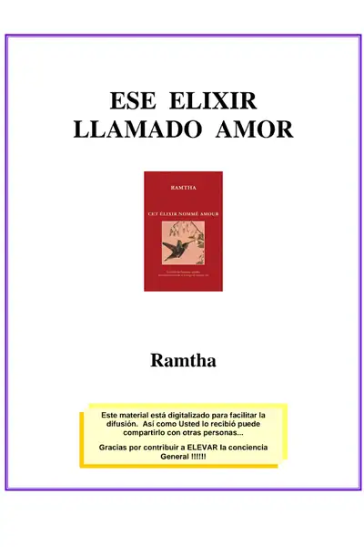 Portada del libro: Ese Elixir Llamado Amor