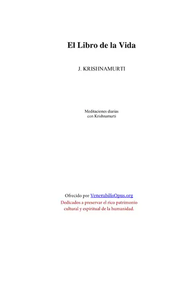 Portada del libro: El Libro De La Vida