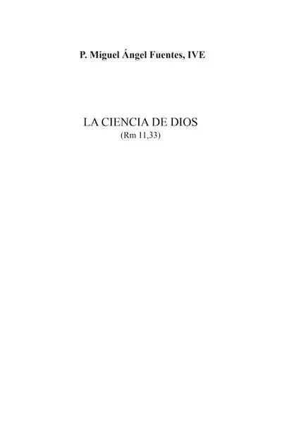 Portada del libro: La Ciencia De Dios