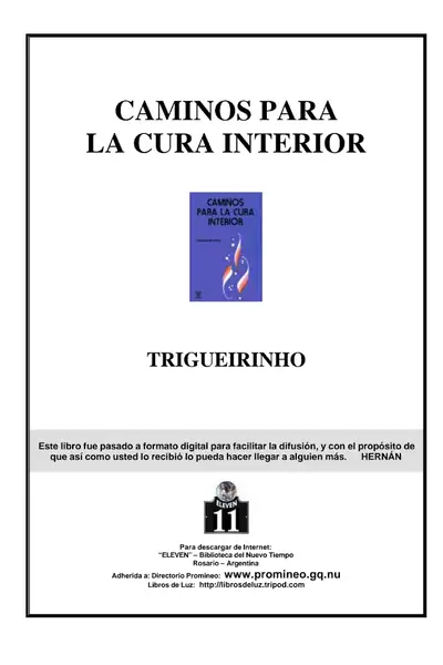 Portada del libro: Caminos Para La Cura Interior