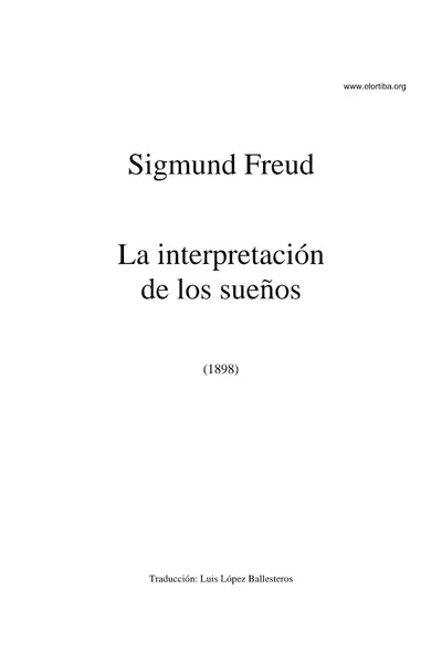 Portada del libro: La InterpretacióN De Los SueñOs