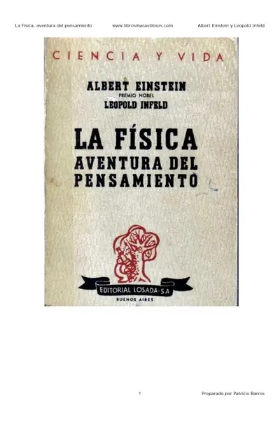 Portada del libro: La FíSica Aventura Del Pensamiento