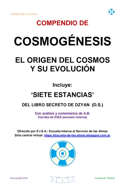 Portada del libro: Compendio De Cosmogenesis