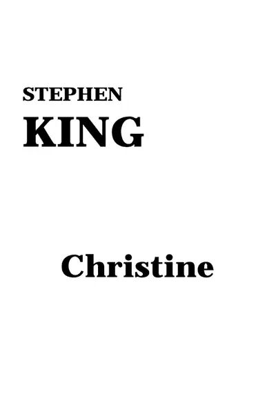 Portada del libro: Christine Stephen King