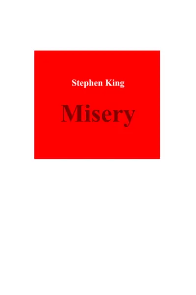 Portada del libro: Misery Stephen King