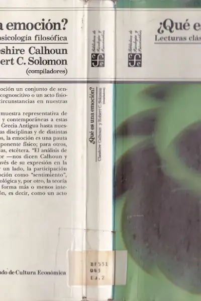 Portada del libro: Qué Es Una EmocióN Calhoun