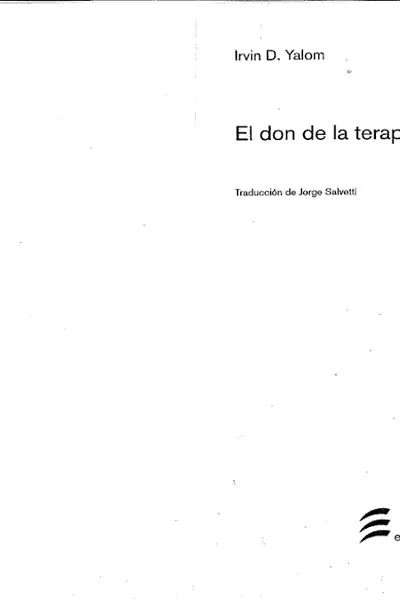 Portada del libro: El Don De La Terapia Irvin Yalom