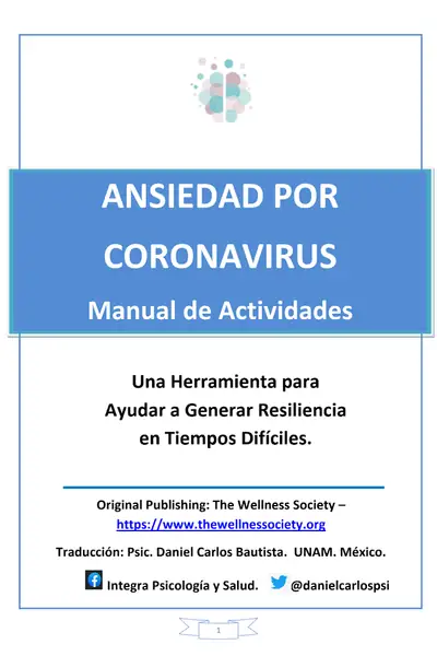 Portada del libro: Manual De Ansiedad Covid