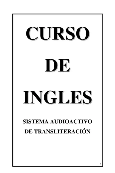 Portada del libro: Curso De IngléS