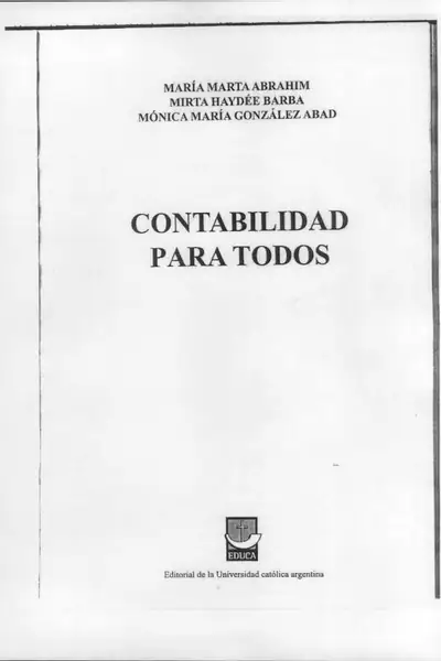 Portada del libro: Contabilidad Para Todos Abrahim