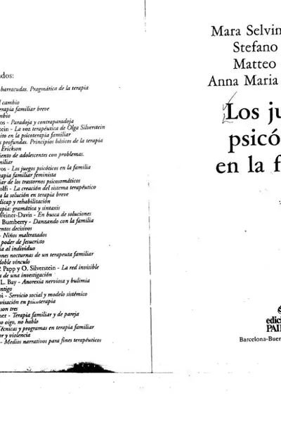 Portada del libro: Los Juegos PsicóTicos En La Familia Palazzoli