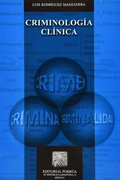 Portada del libro: CriminologíA ClíNica Luis RodríGuez