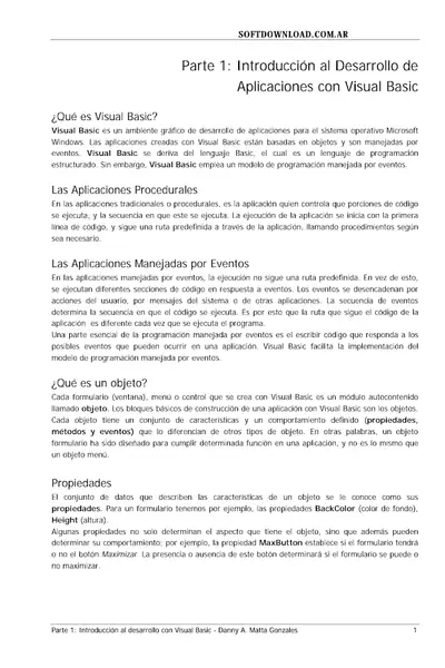 Portada del libro: Visual Basic IntroduccióN A Vb