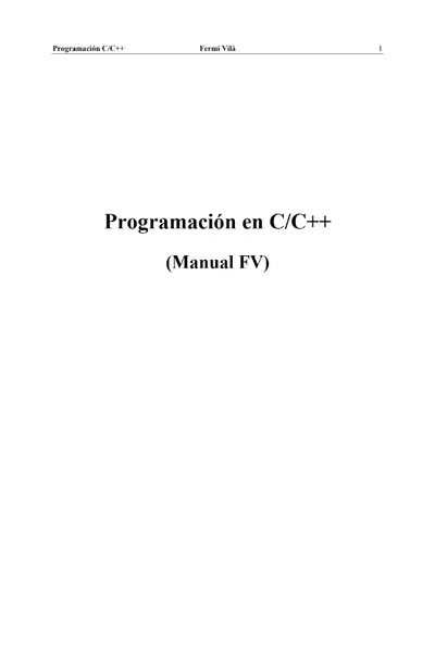 Portada del libro: C Programacion En C Y C++