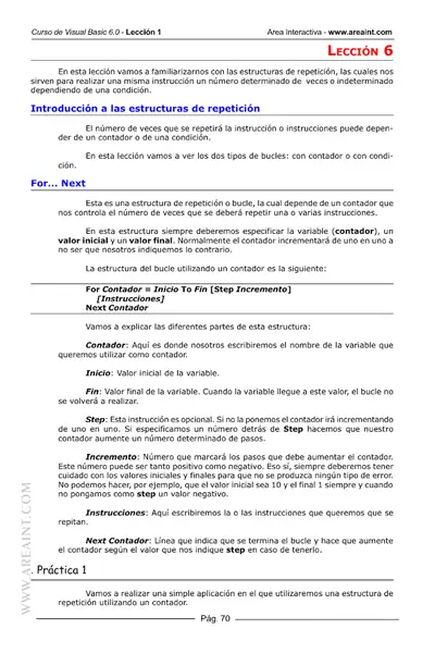Portada del libro: Visual Basic Curso6