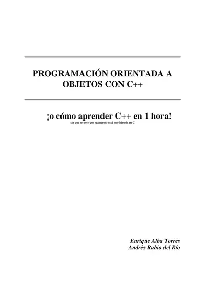 Portada del libro: C++ ProgramacióN Oop Con C++